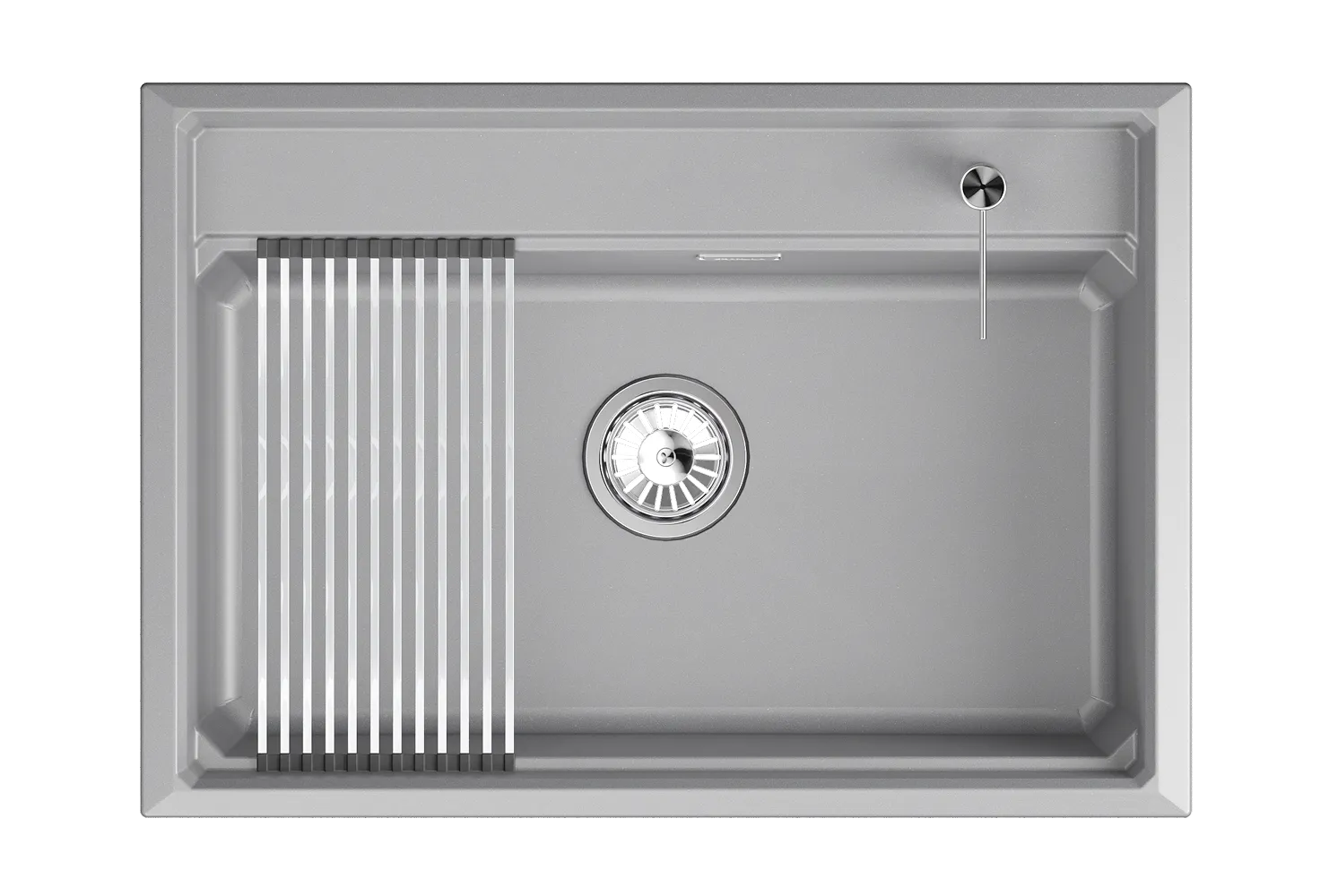 KS-7301i, АЛЮМИНИУМ, кухонная мойка, кварц