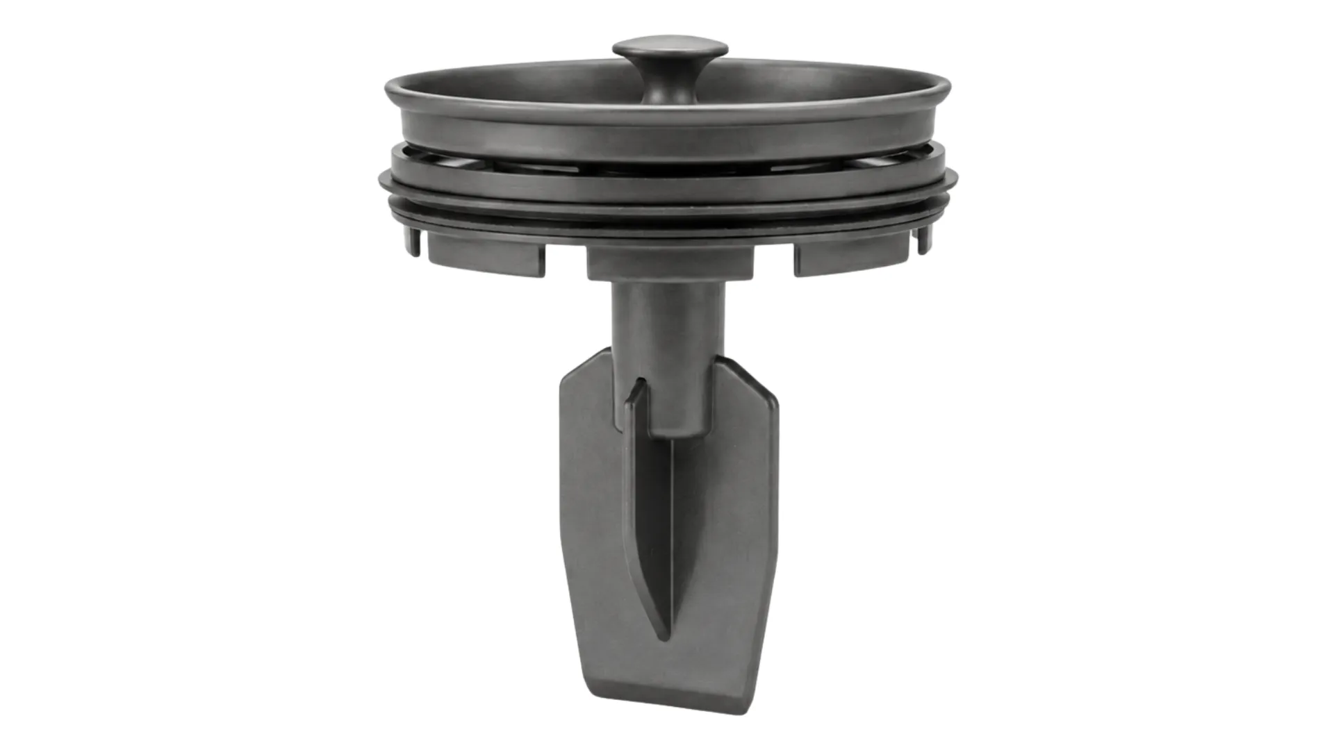 Выпуск кухонной мойки Granula для измельчителя, с толкателем, графит матовый (FLST, grey)